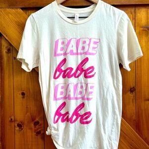 Bella Canvas Small Pink Babe Shirt
